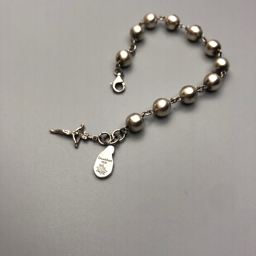 De Guadalupe Silver Rosary Bracelet