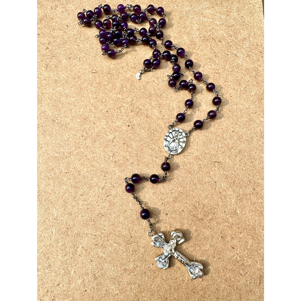 Golgotha Amethyst  5 Decade Rosary