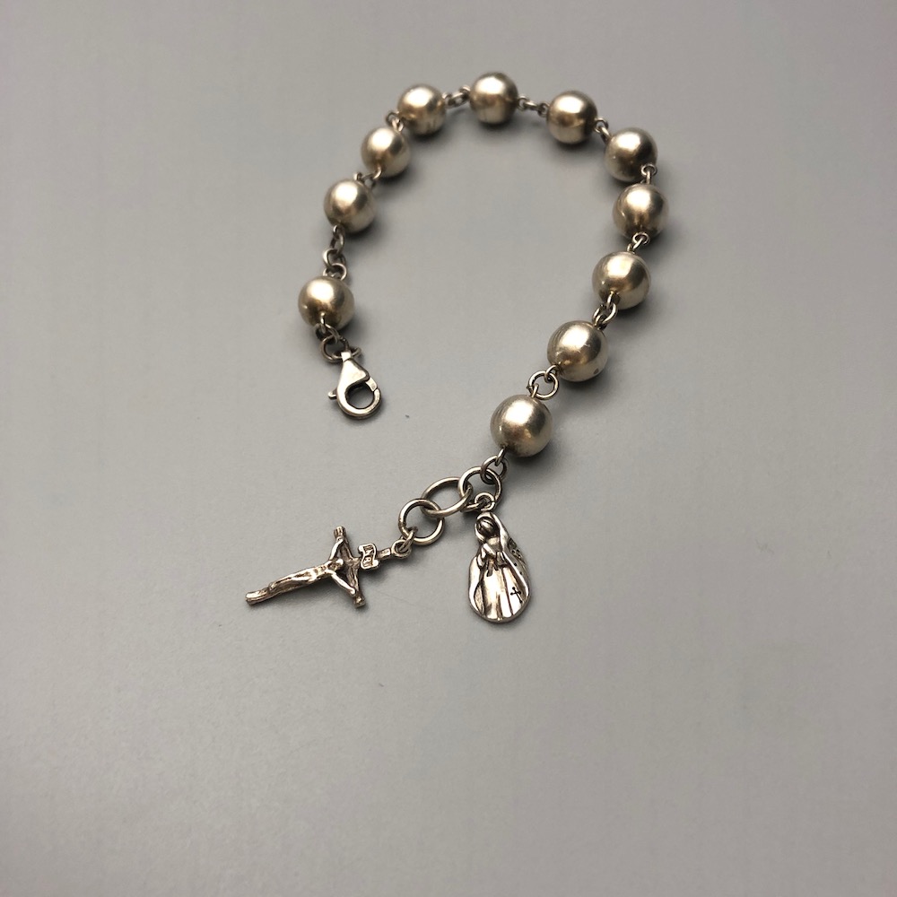 De Guadalupe Silver Rosary Bracelet