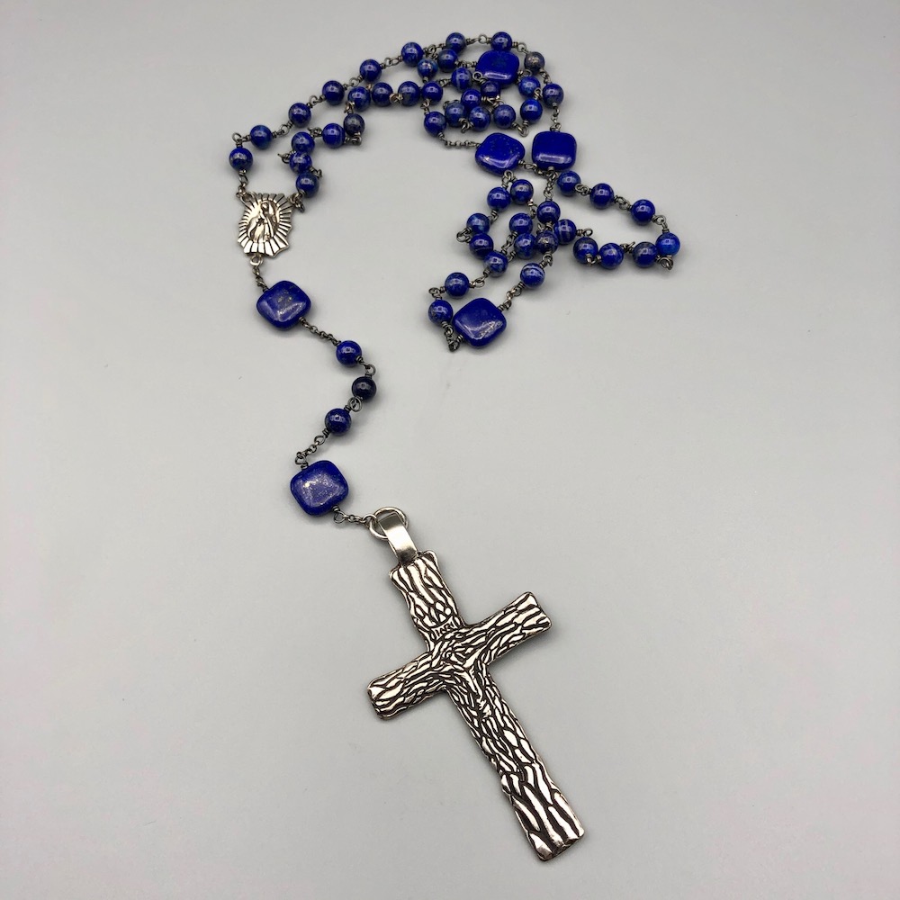 Bark 5 Decade Rosary Lapis Lazuli