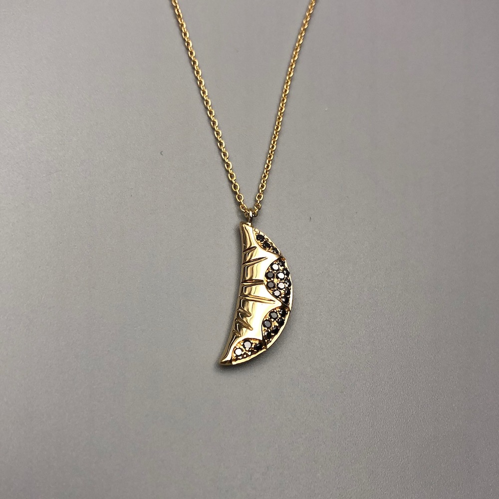 Guadalupe Crescent H Necklace