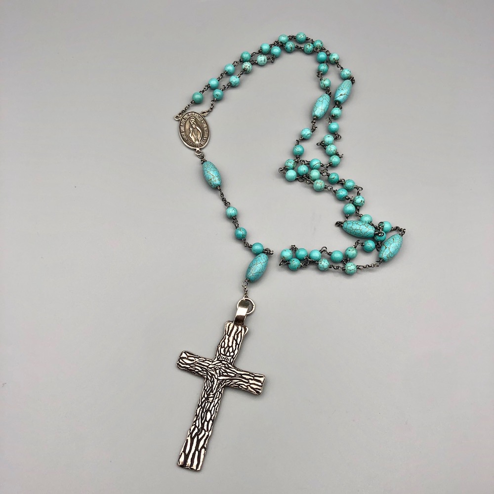 Bark 5 Decade Rosary Turquoise